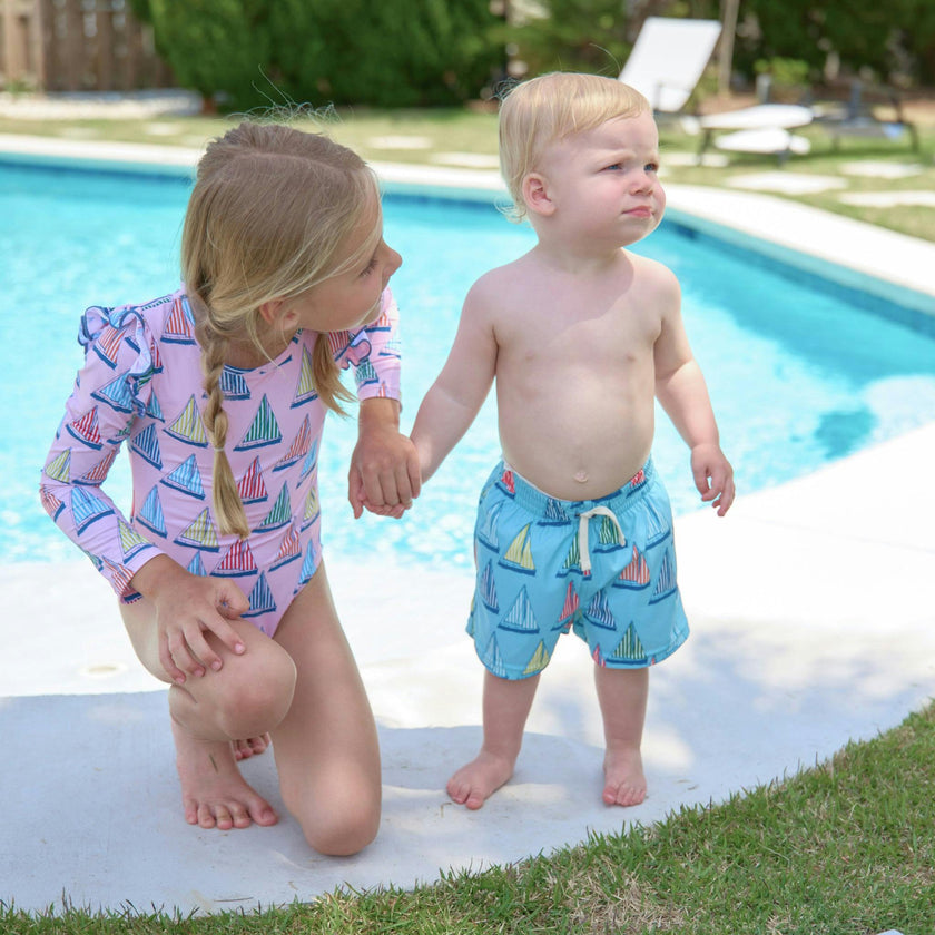 Baby Boys Swim Trunk - Blue Regatta