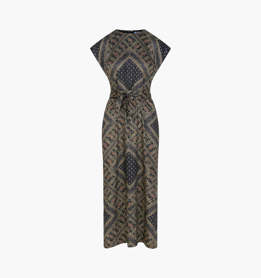The Dris Dress - Carnaby Scarf Black