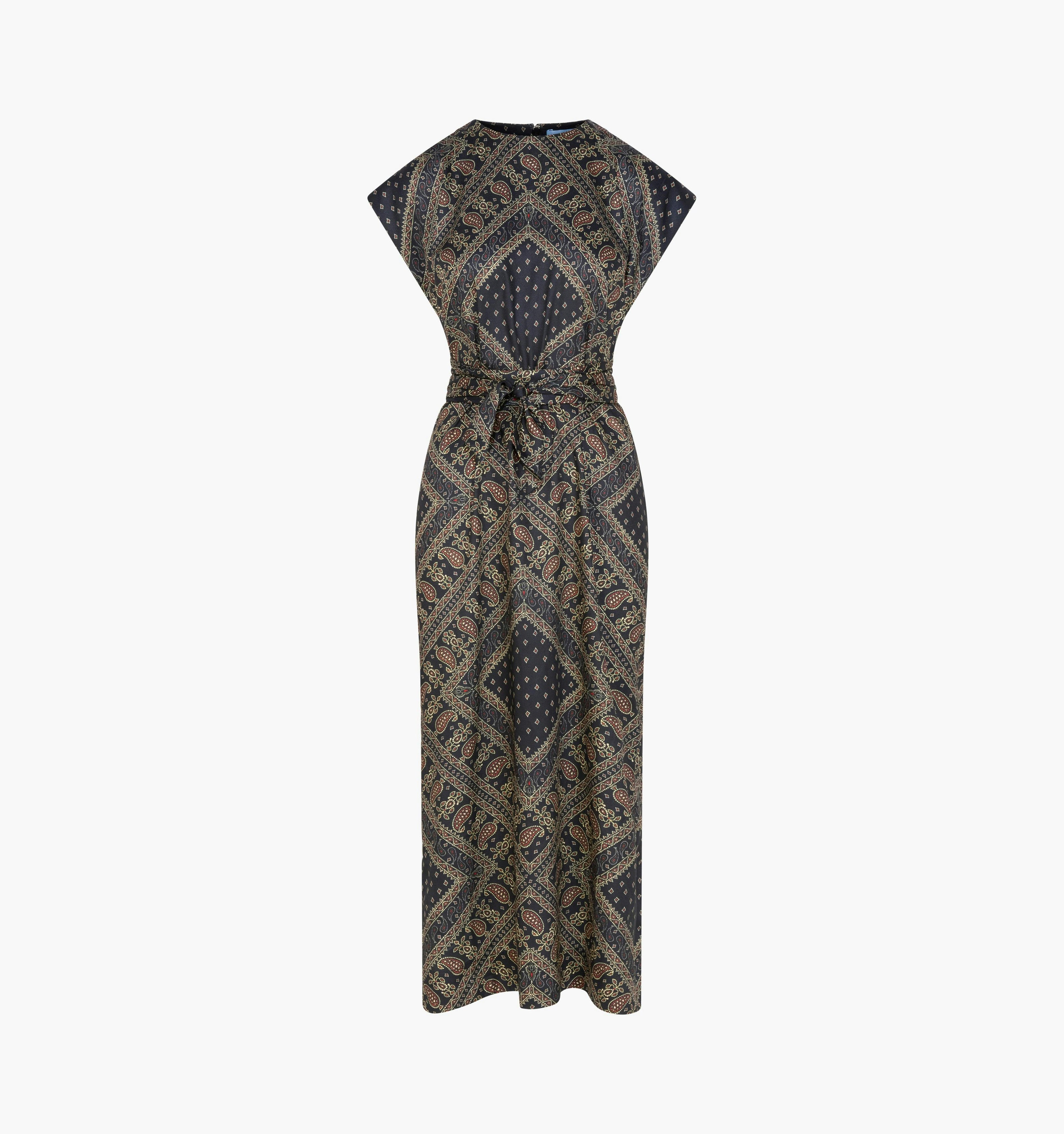 The Dris Dress - Carnaby Scarf Black