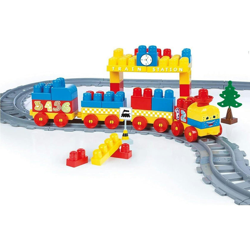 Dolu: Train Set - 89 Pcs - Blocks Assembly Station & Tracks