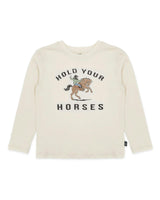 Horse Ls Tee - Natural