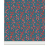 Papier peint CORAIL coloris Bleu de Prusse