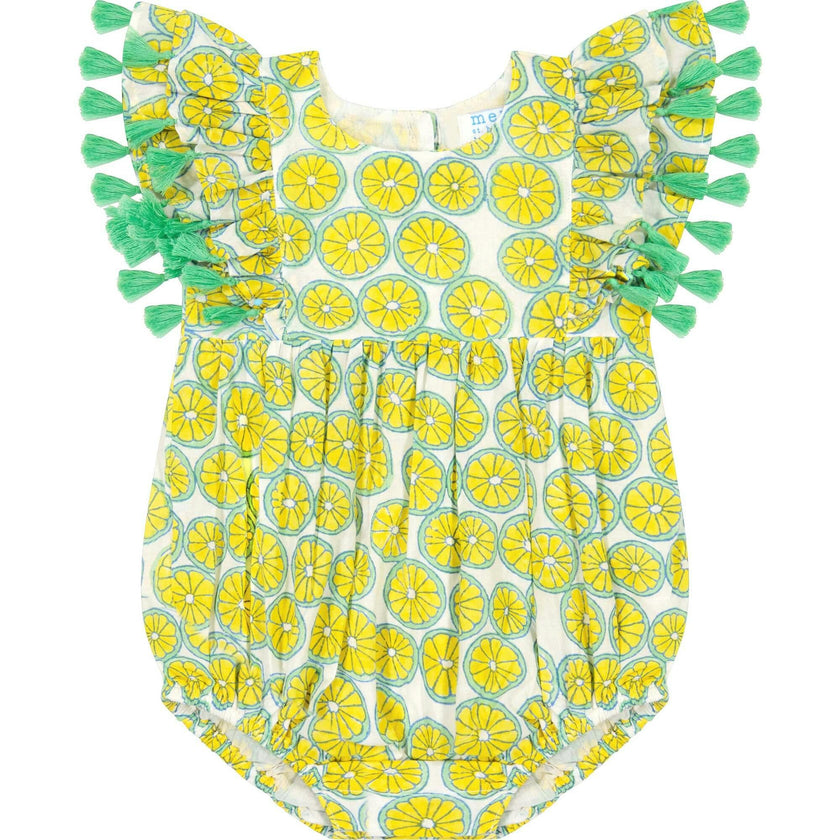 Anna Flutter Sleeve Citrus Romper, Prints