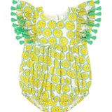 Anna Flutter Sleeve Citrus Romper, Prints