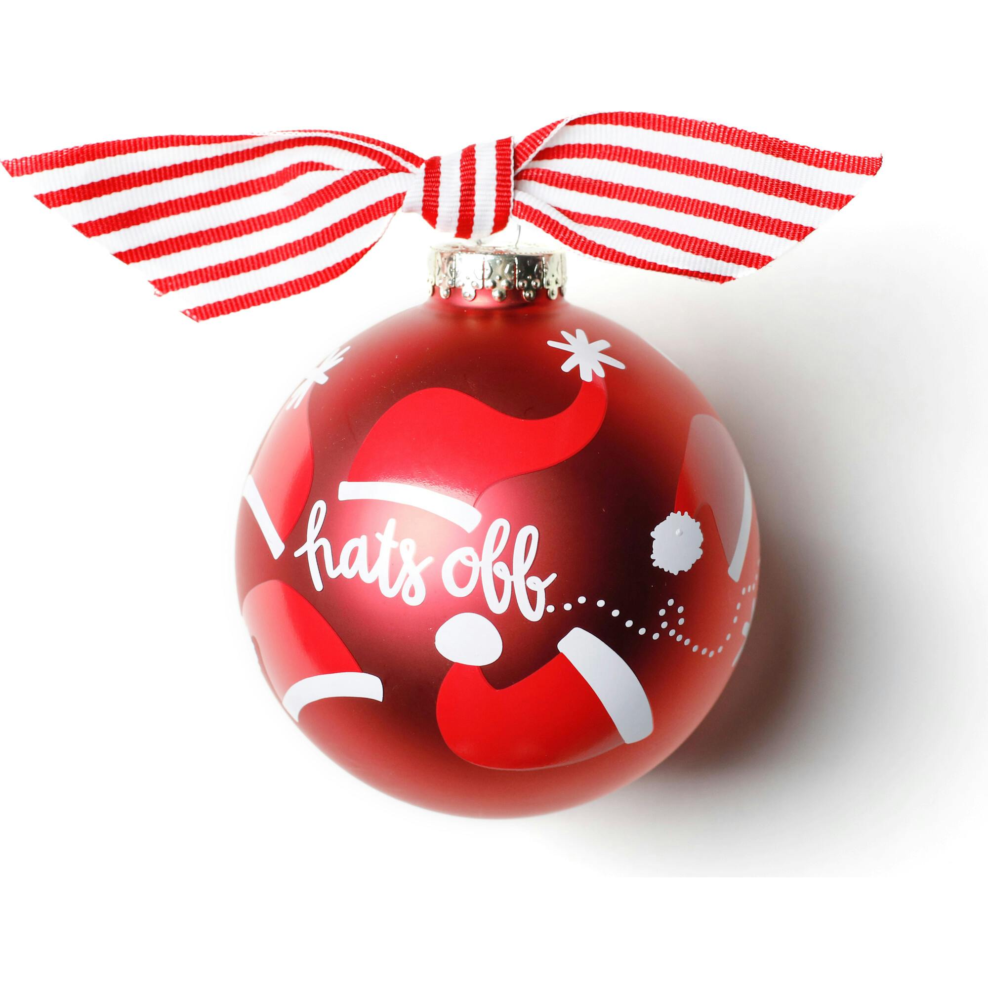 Hats Off Glass Ornament