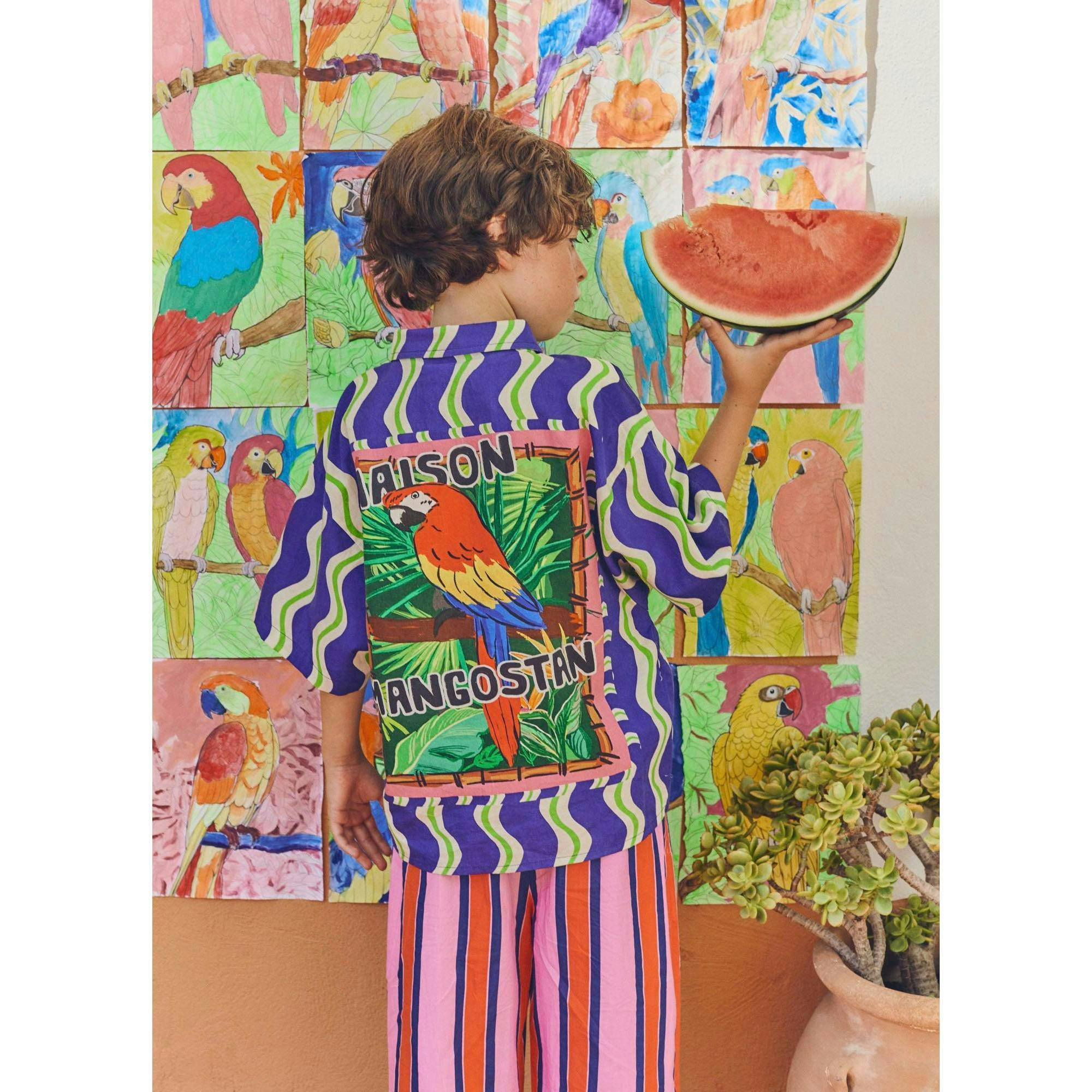 TROPIC STRIPED PANTS PINK