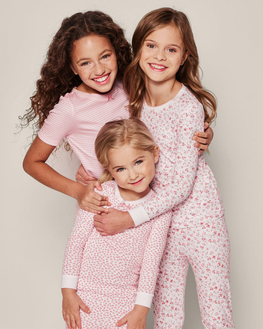 Kid's Pima Snug Fit Pajama Set in Sweethearts