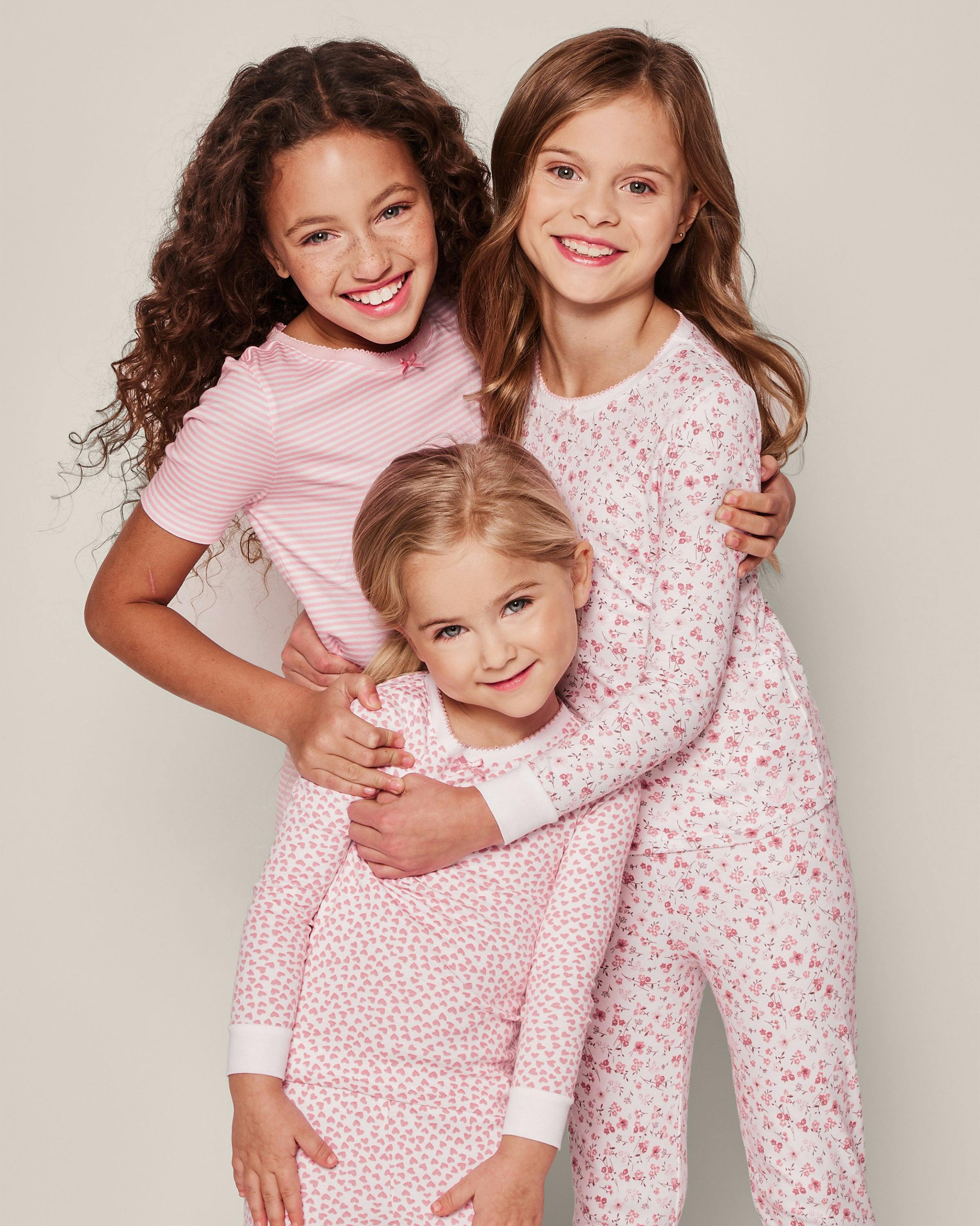 Kid's Pima Snug Fit Pajama Set in Sweethearts
