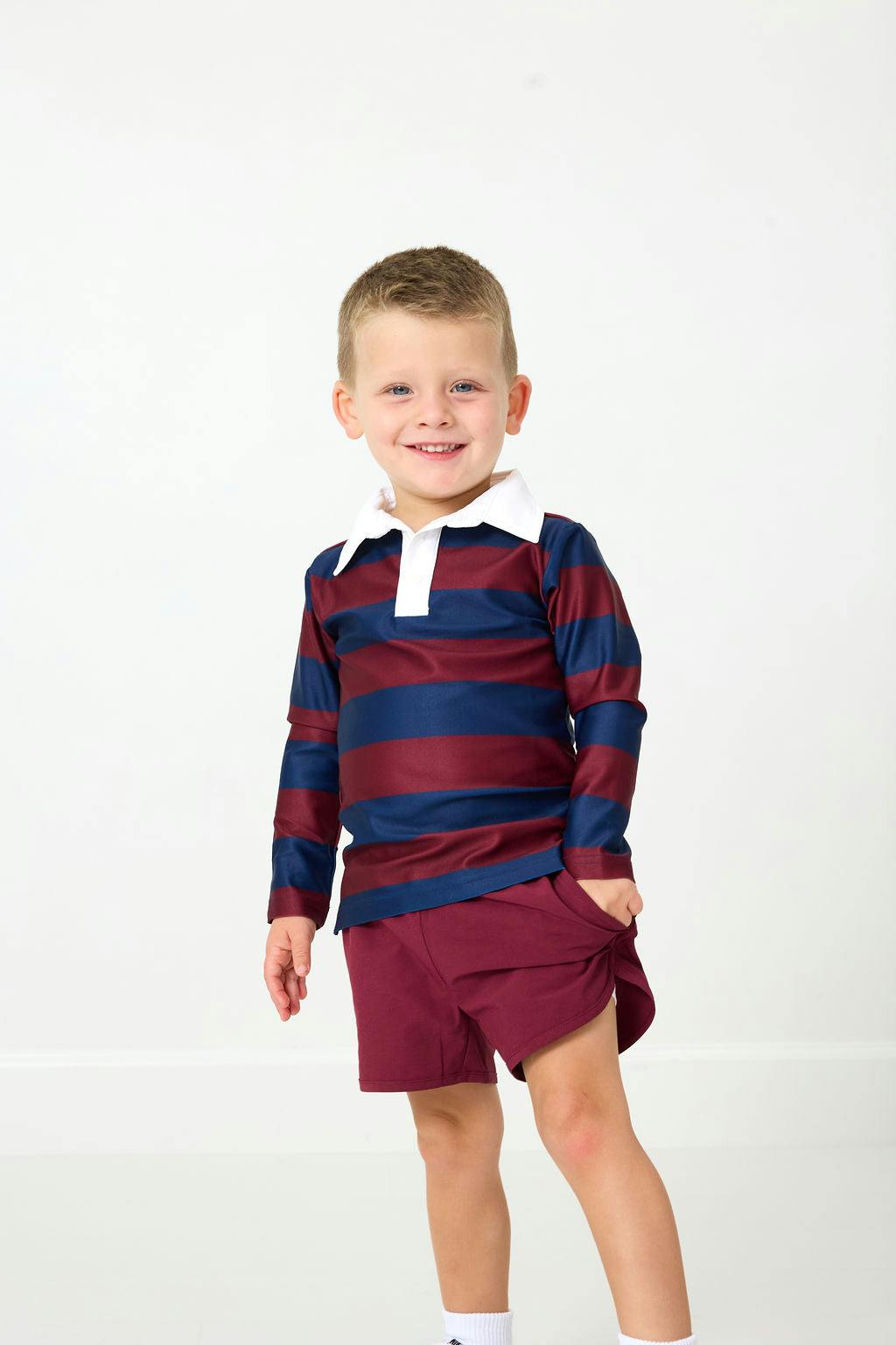 long sleeve rugby polo shirt