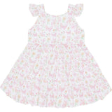 Butterflies Print Ruffle Dress
