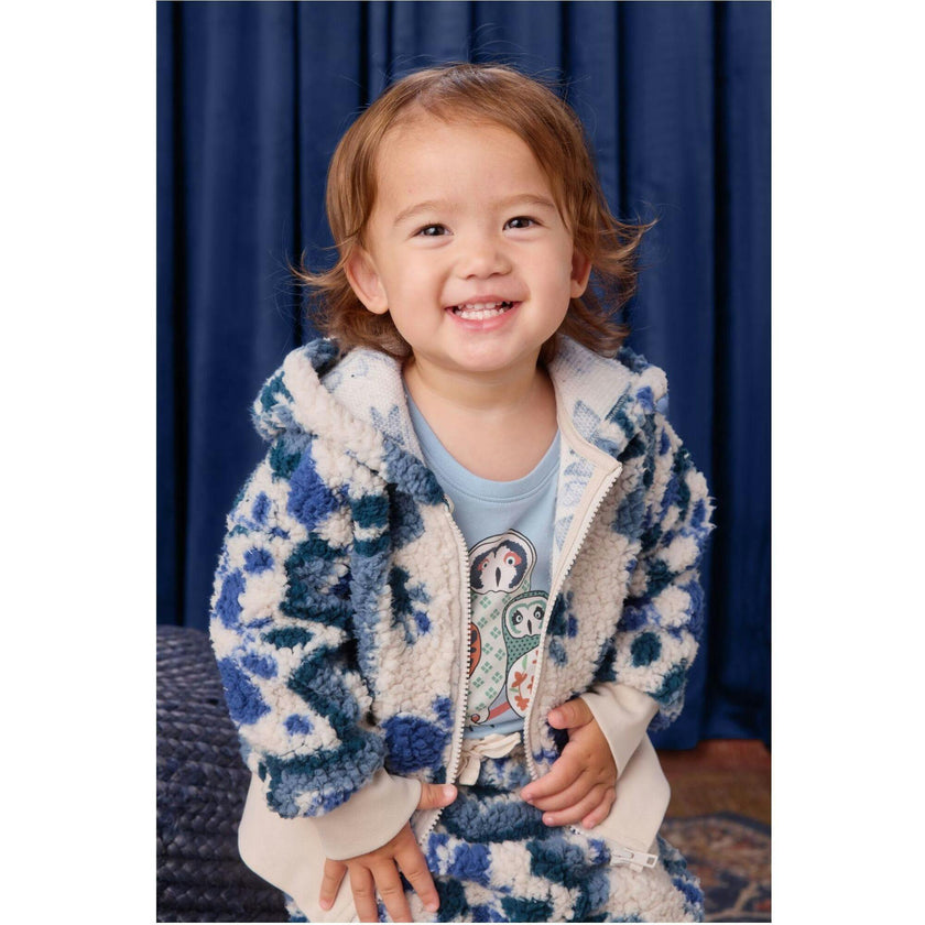 Teddy Fleece Baby Hoodie, Multi