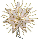 14-Inch 7-Point Natural Capiz Star Lighted Treetop