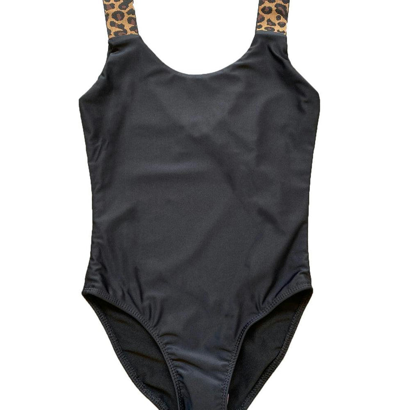 Kids Shoulder Strap One Piece Swimsuit
