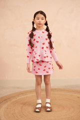 Love Hearts Peplum Cardigan | Bubble Gum