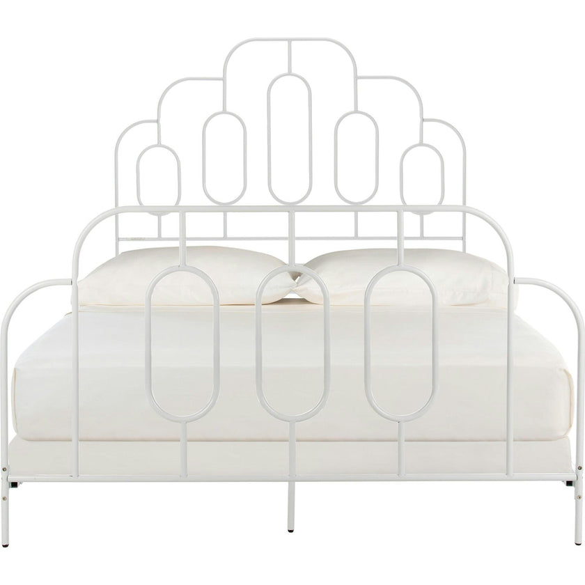 Paloma Metal Retro Bed, White
