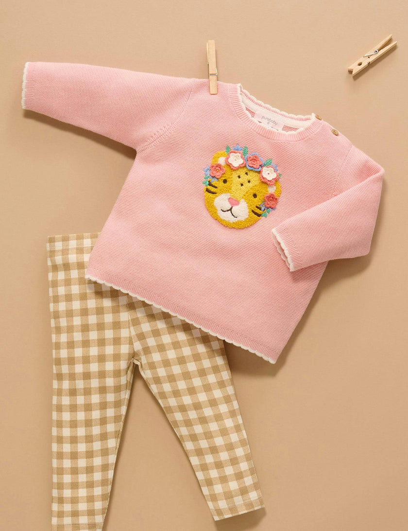 Embroidered Frida Jumper Guava Melange