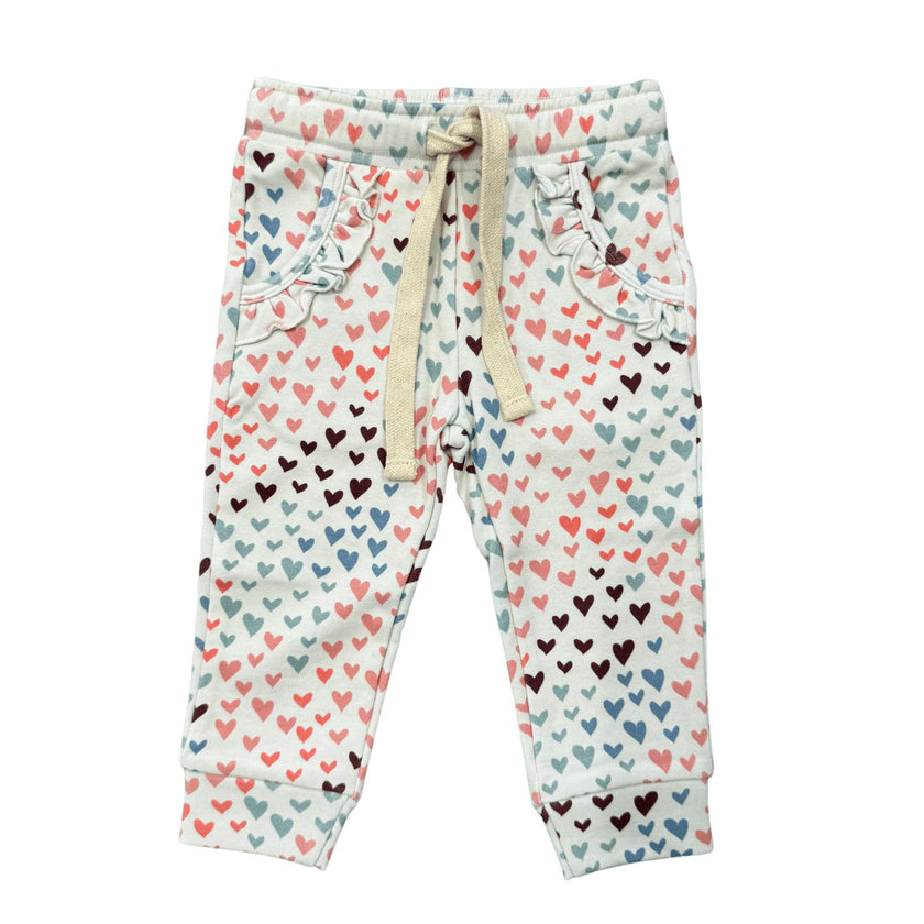 Girls Joggers in Rainbow Hearts