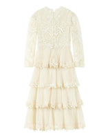 Peggy Lace Midi Dress, Crème