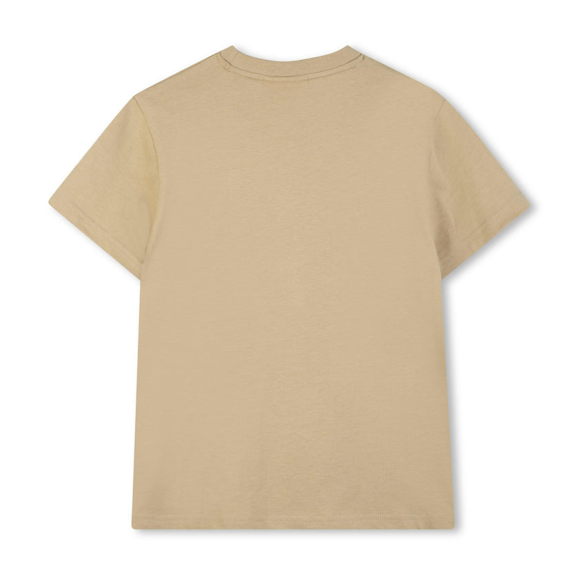 Stone Regular-fit T-shirt in Cotton with Red Logo