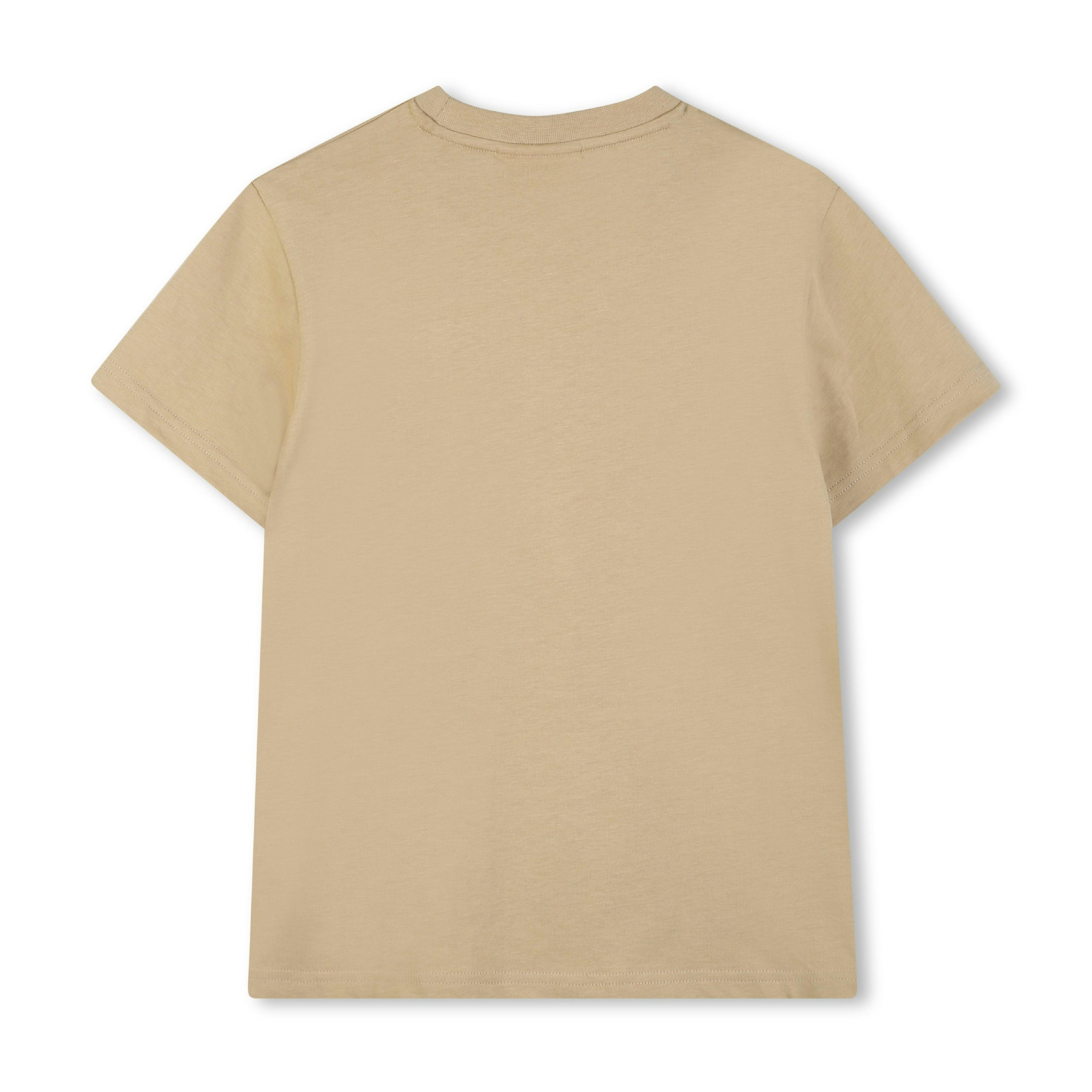 Stone Regular-fit T-shirt in Cotton with Red Logo