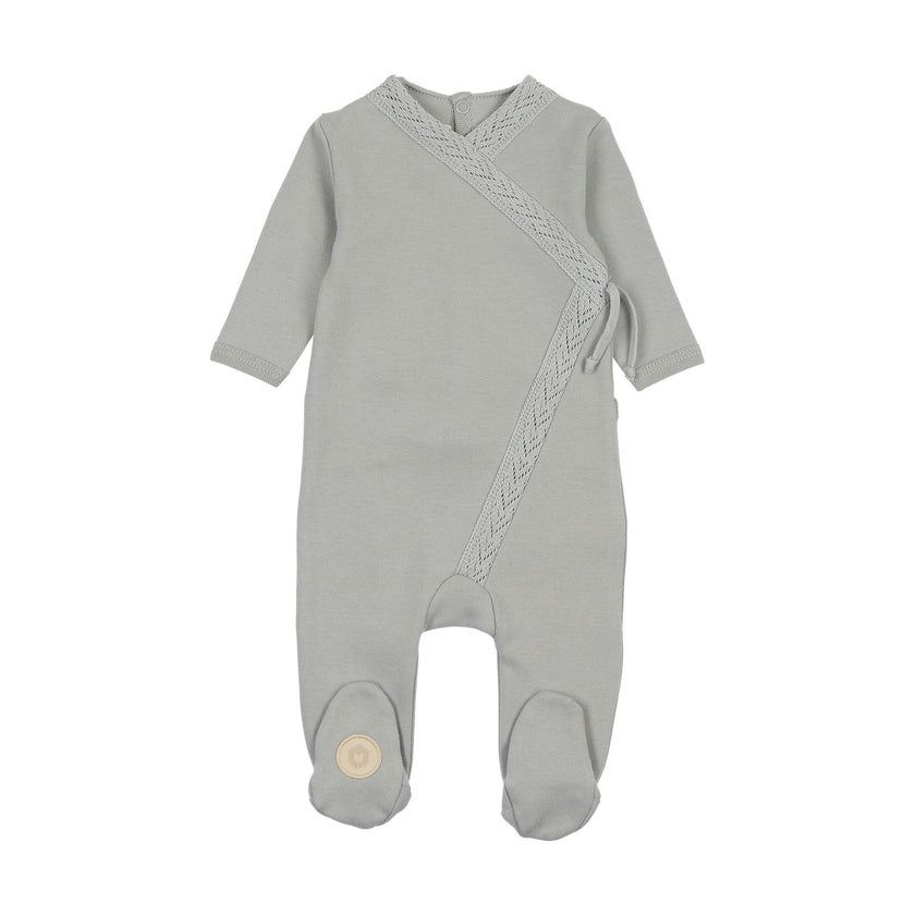 Knit Twist Footie Rose Smoke
