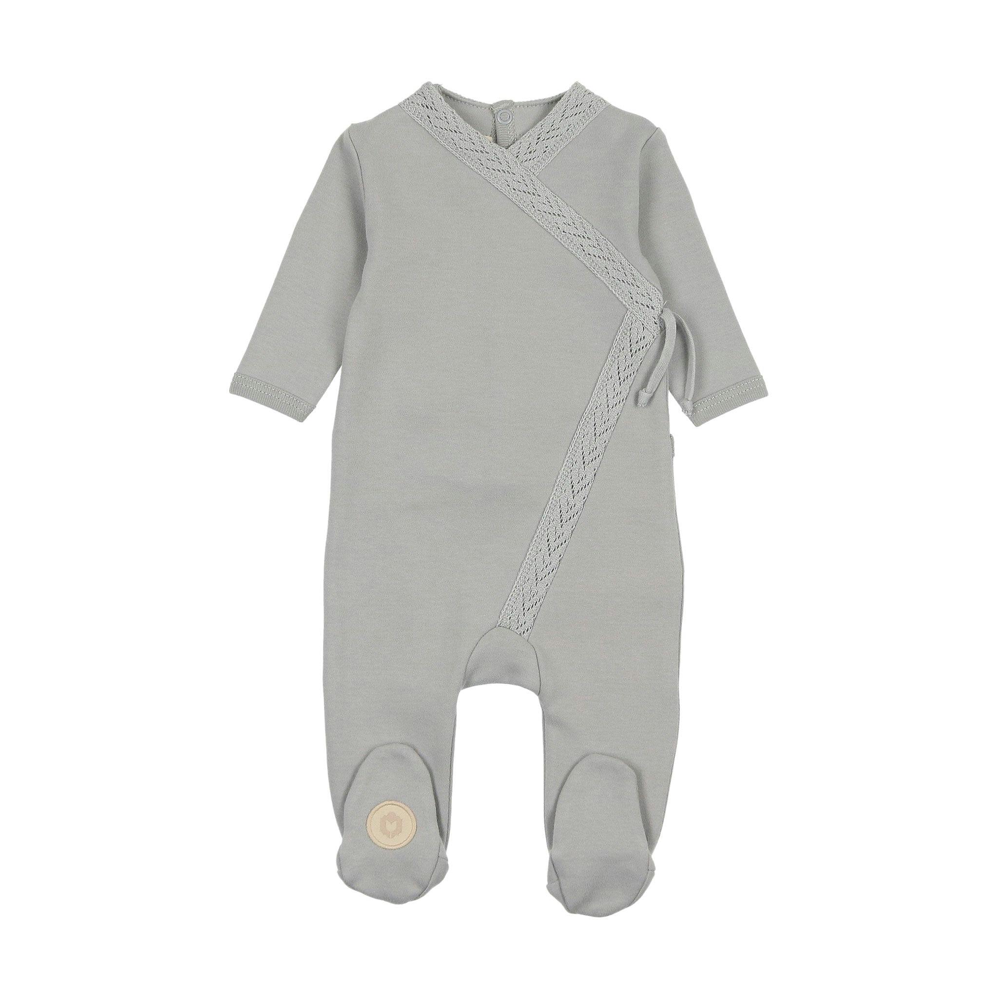 Knit Twist Footie Rose Smoke
