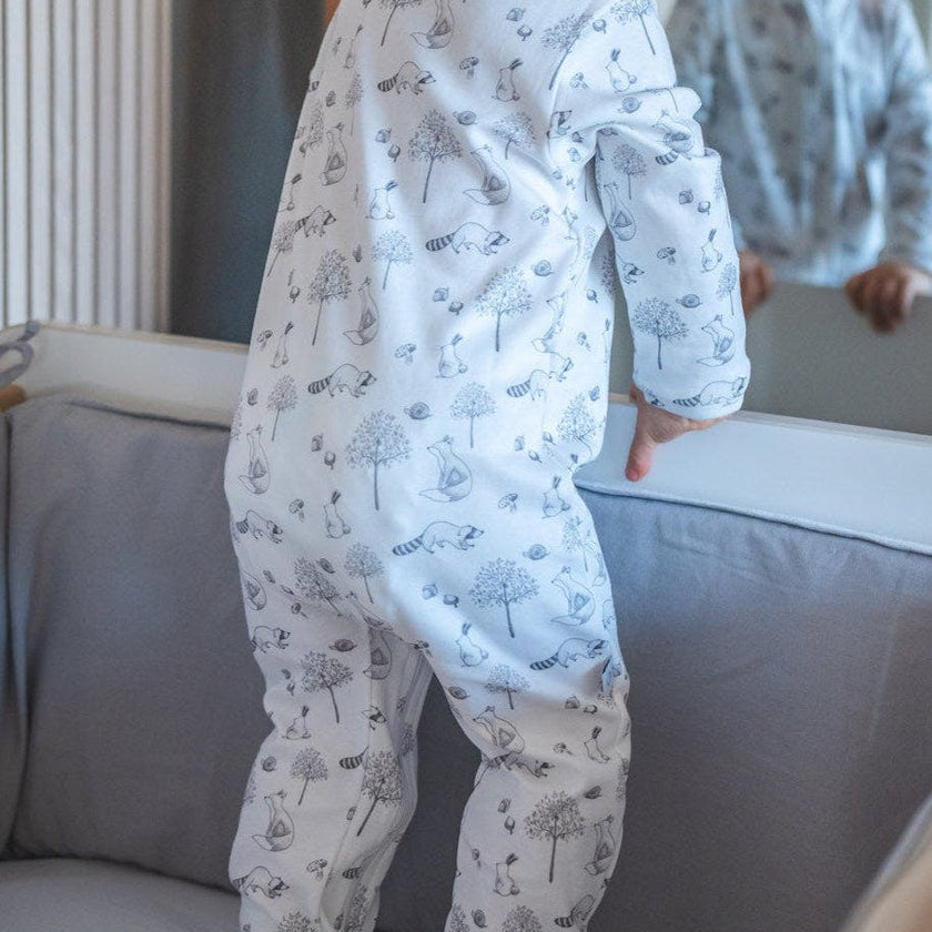 Gray Raccoon Pima Baby Pajama
