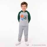 Raglan Tee Hoodie Set | Sports