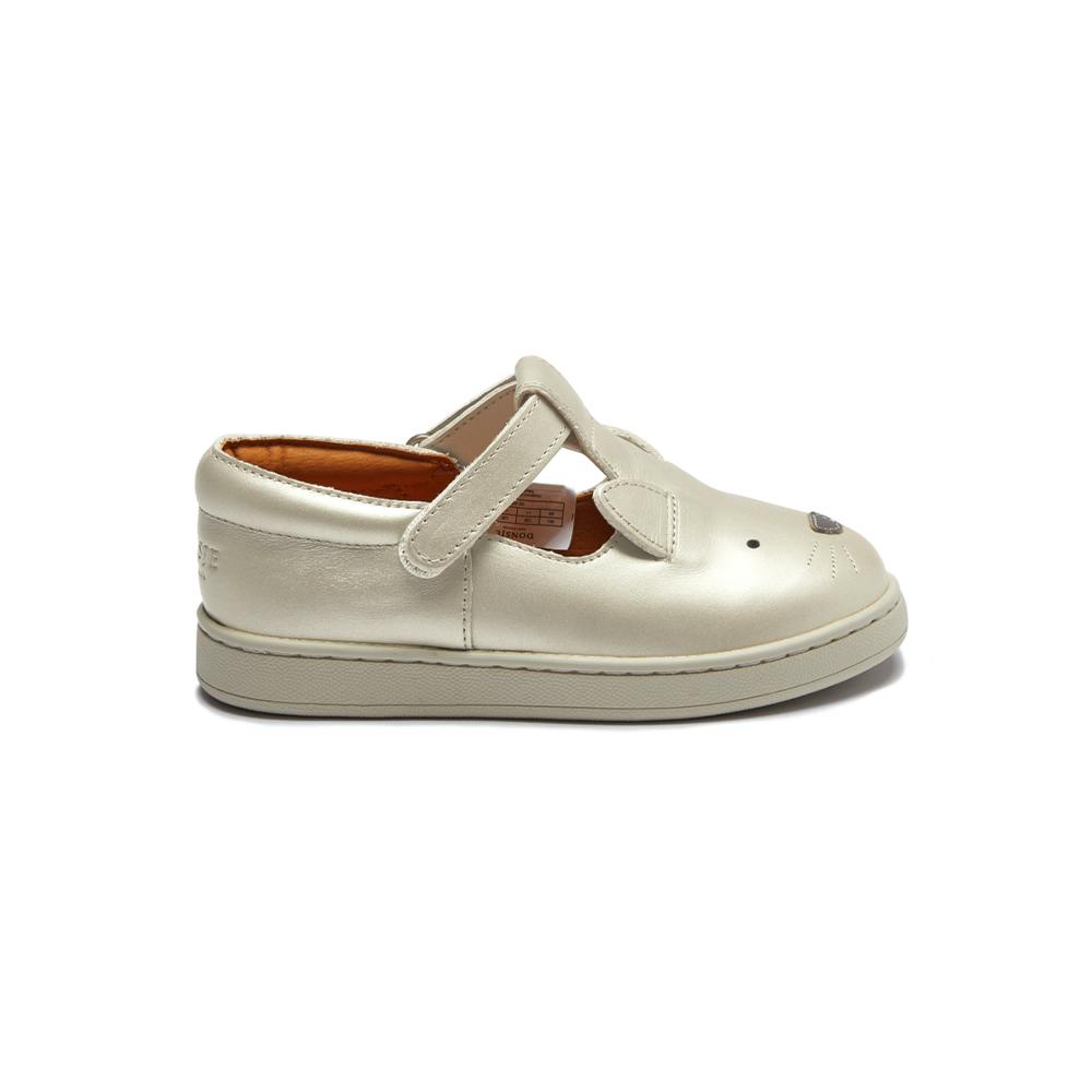 Esterre Shoes | Cat | Off White Metallic Leather