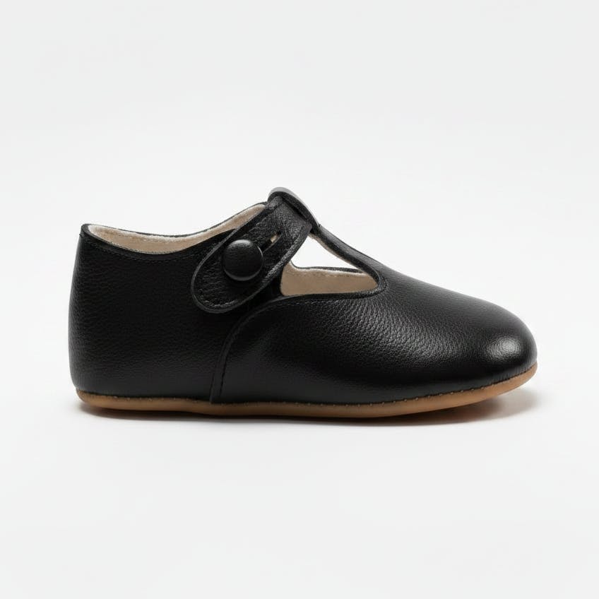 Alex British Pre-Walker Baby Shoes - Black