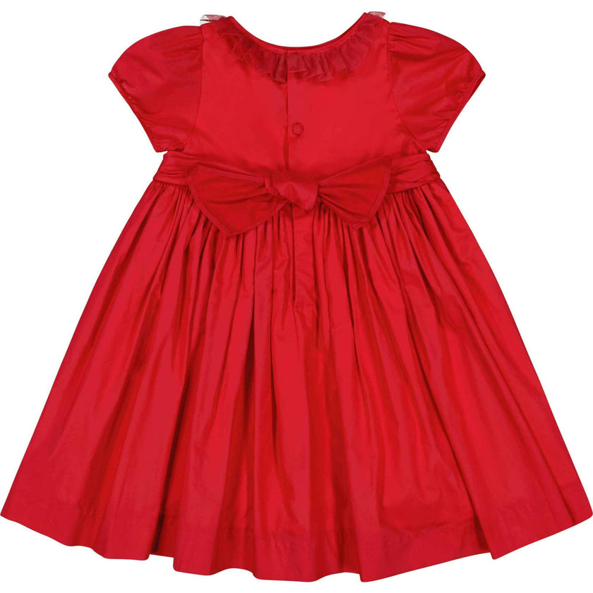Sofia Red Smocked Dress
