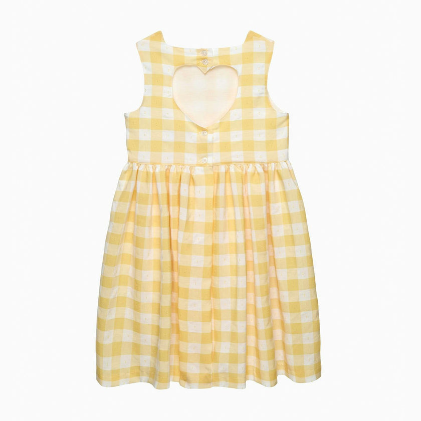 Valentina Heart Dress in Yellow