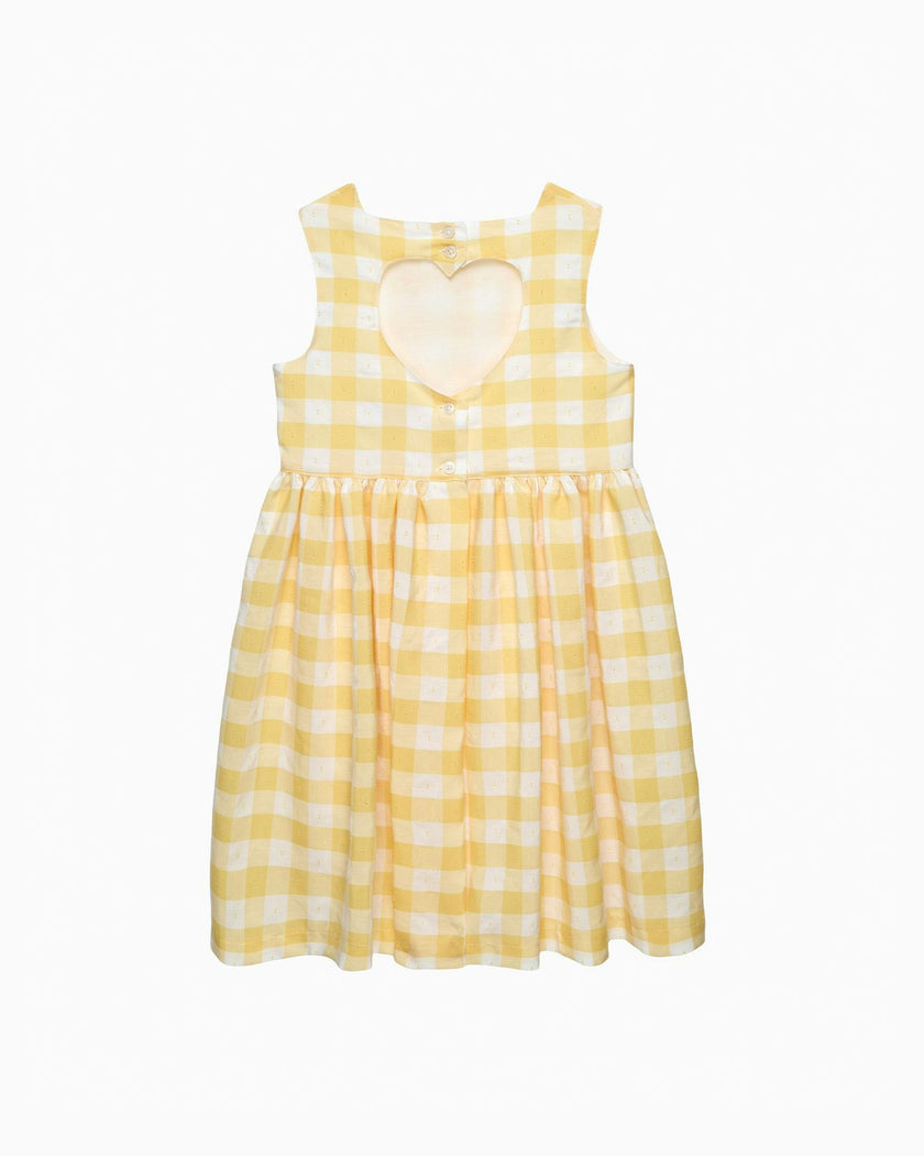 Valentina Heart Dress in Yellow