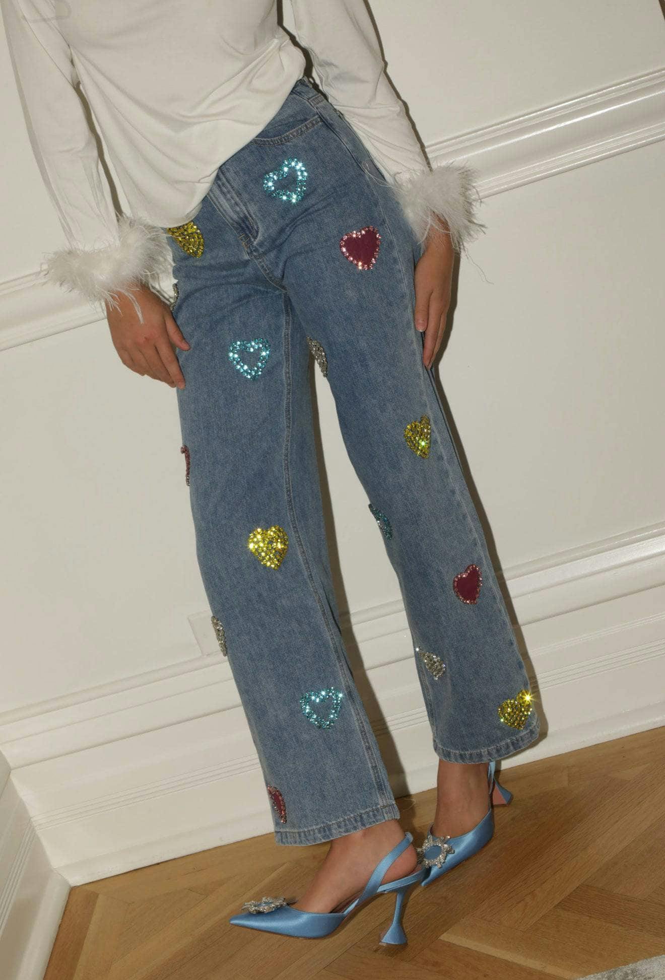 Gems Rainbow Heart Jeans – Teen/Women