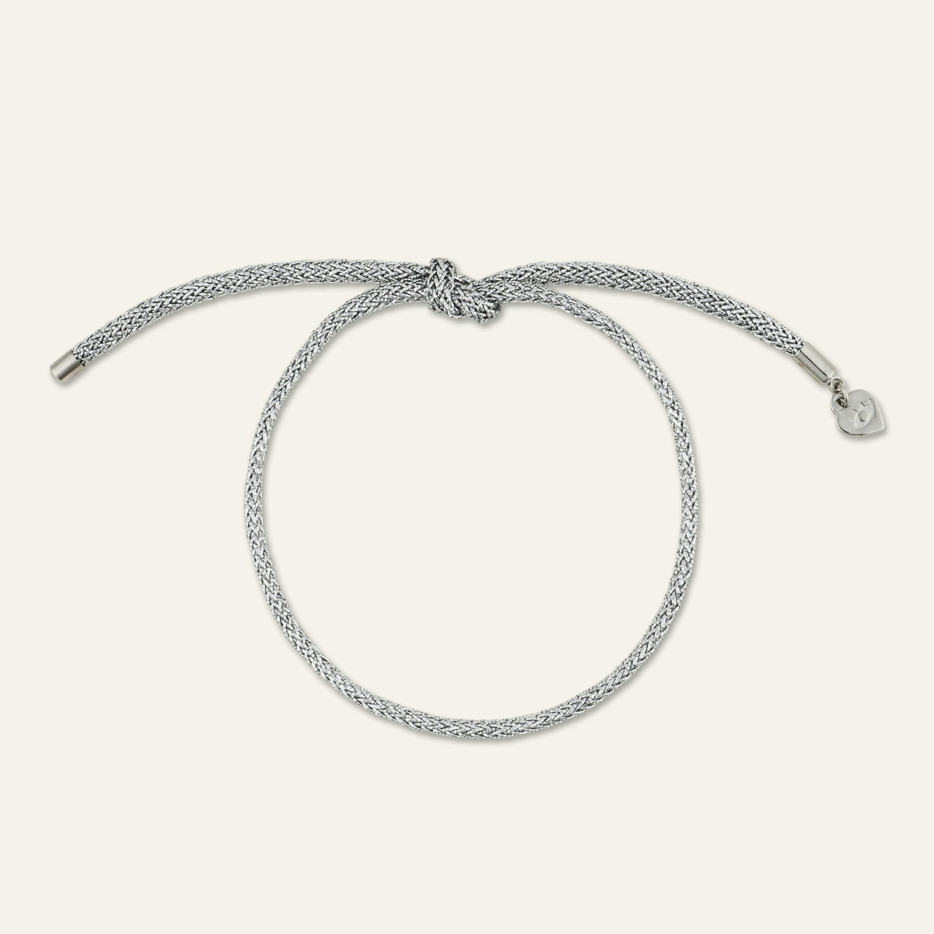 Silver Lurex Bracelet Cord