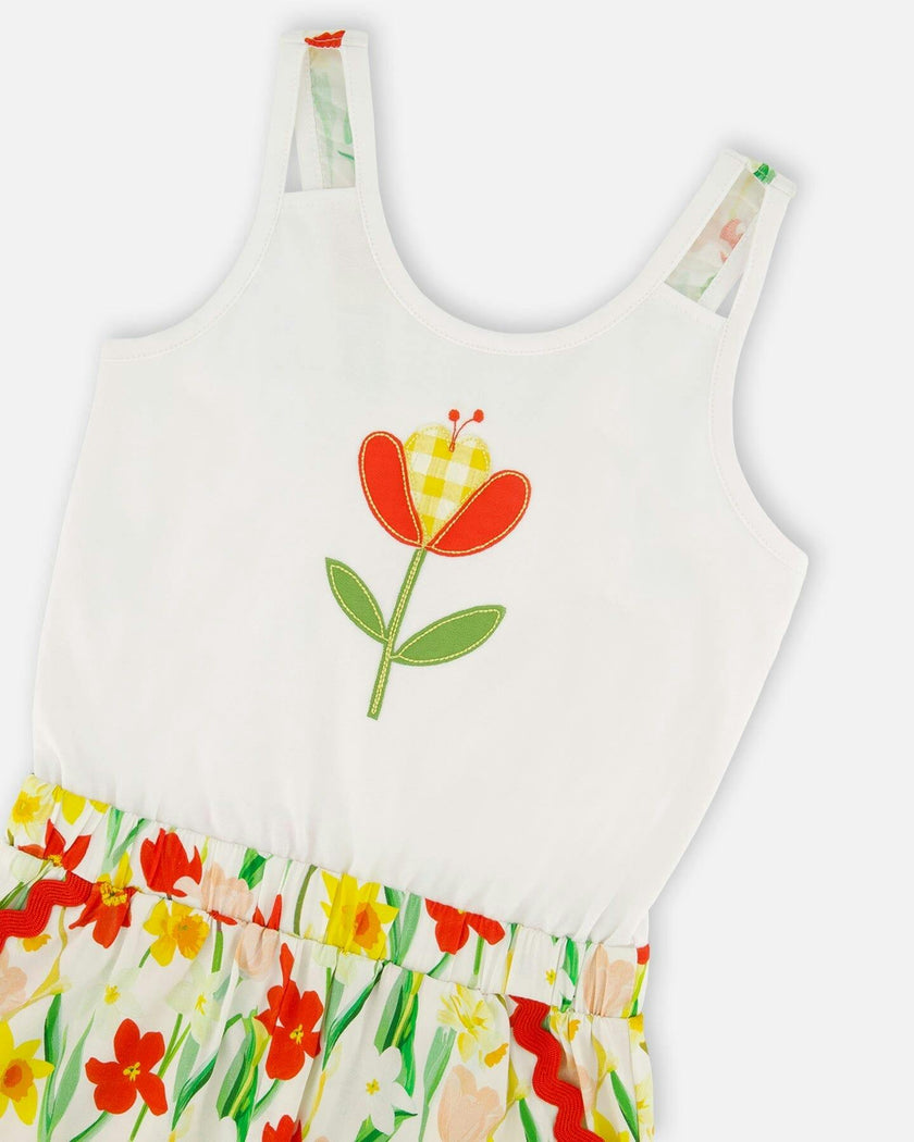 Jersey And Viscose Romper