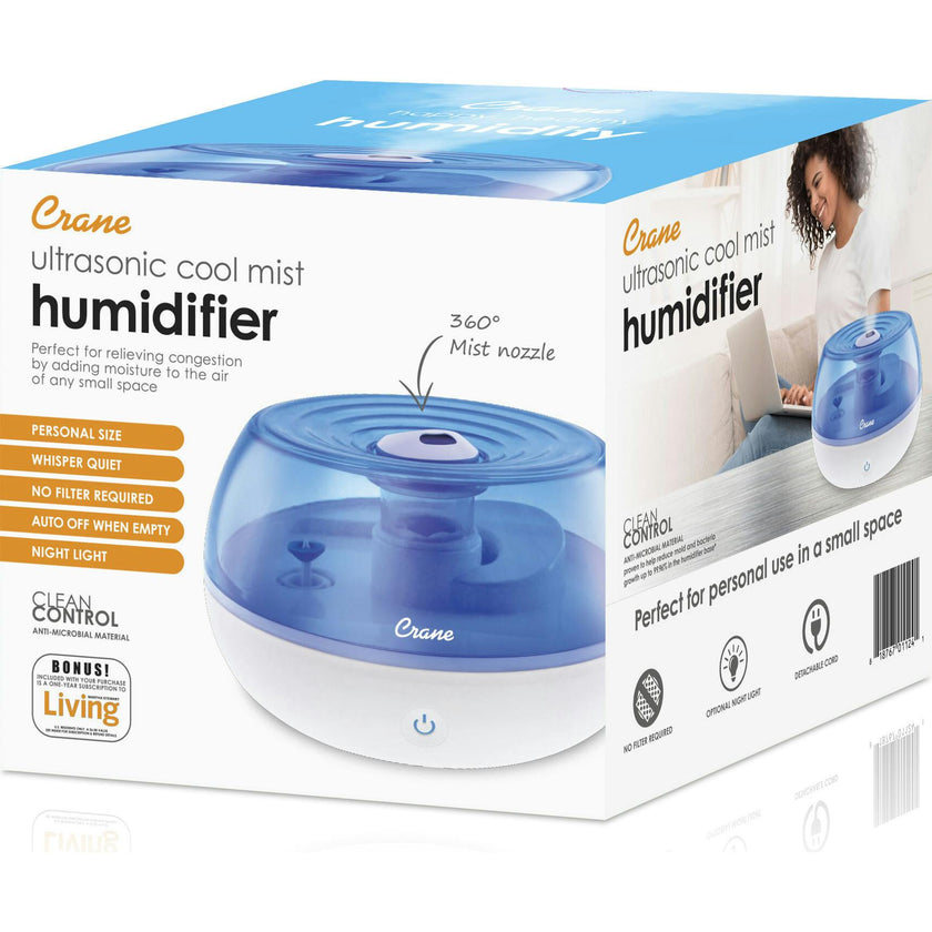 0.2 Gal. Personal Ultrasonic Cool Mist Humidifier for Small Rooms