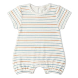 Organic Short Romper - Cabana Stripes