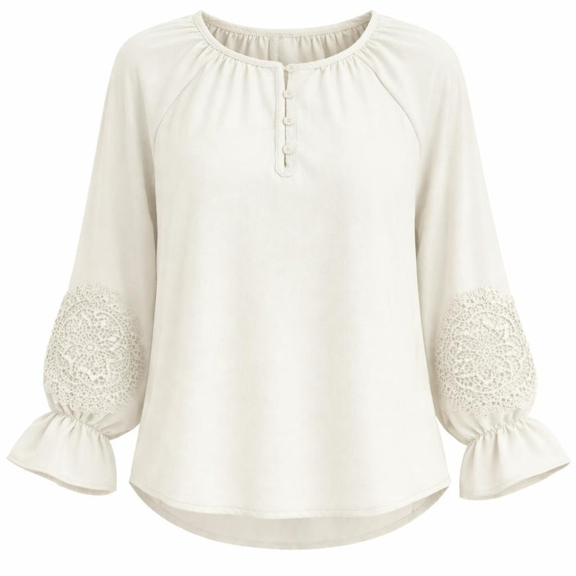 Crochet Lace Woven Blouse