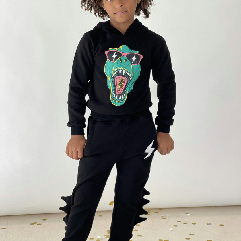 Dino Flash Jogger Set, Black