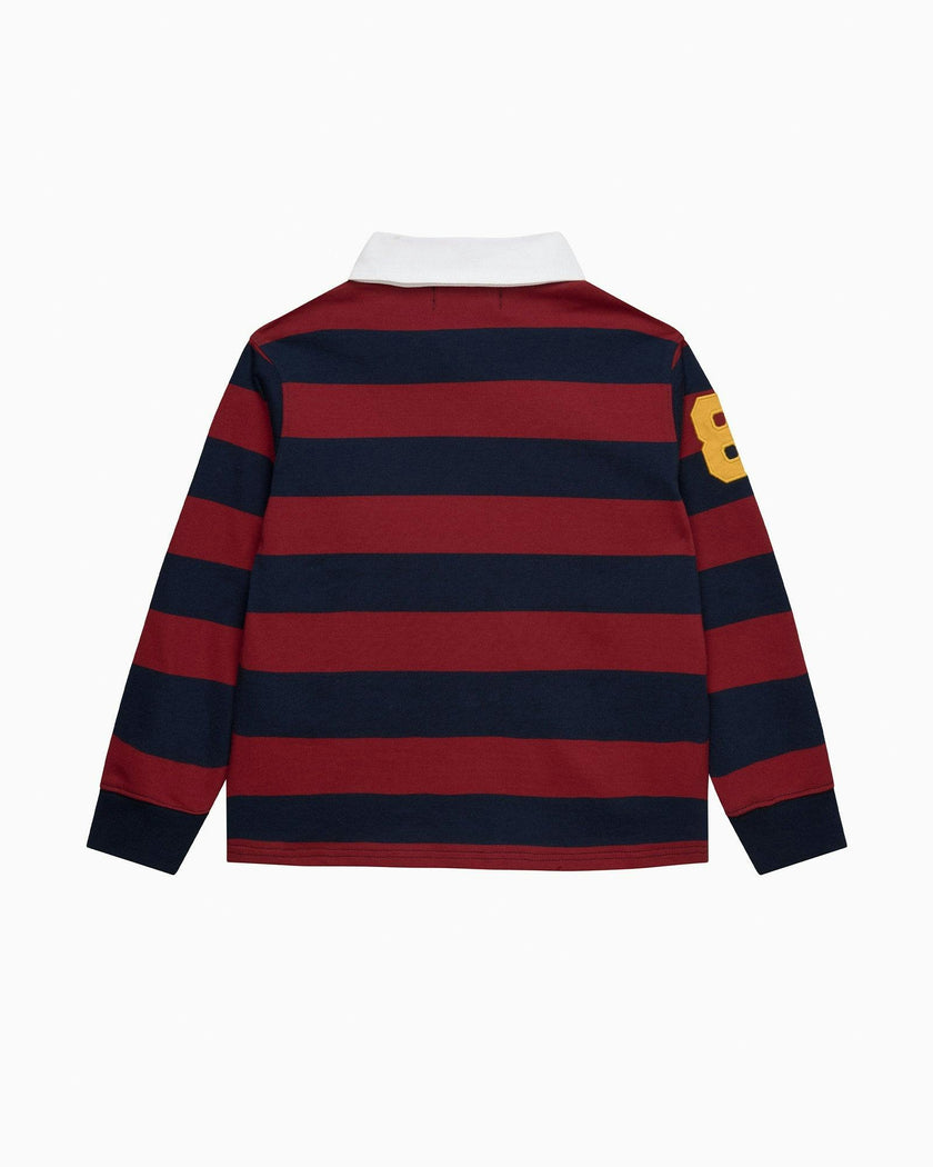 Nicholas Rugby Shirt in Red/Navy Stripe