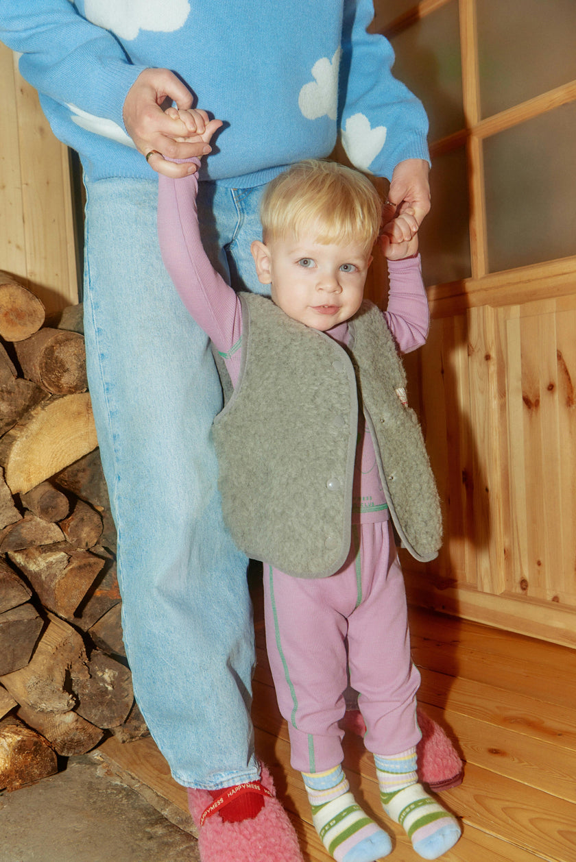 children's wool thermoactive pants - happy doggo