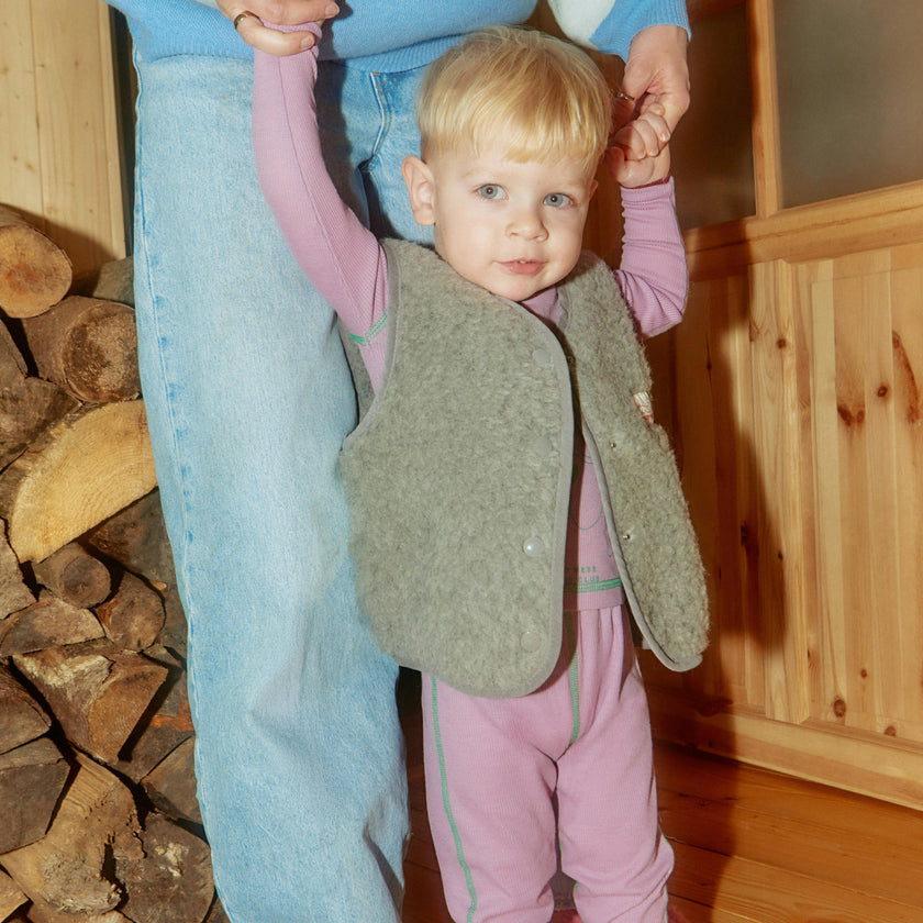 children's wool thermoactive pants - happy doggo