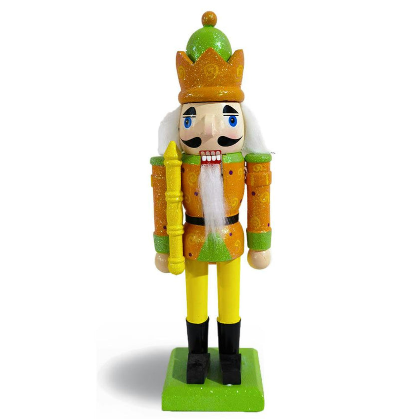Groovy Orange Nutcracker with Polka Dots