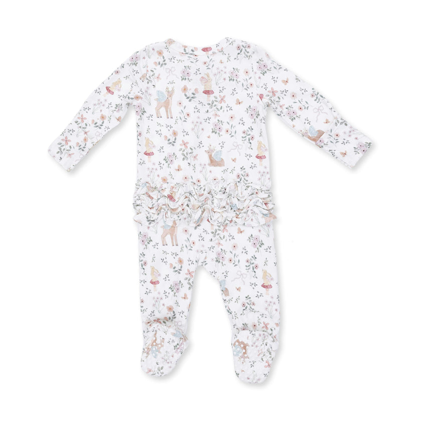 Enchanted Woodland - 2 Way Ruffle Back Zipper Footie