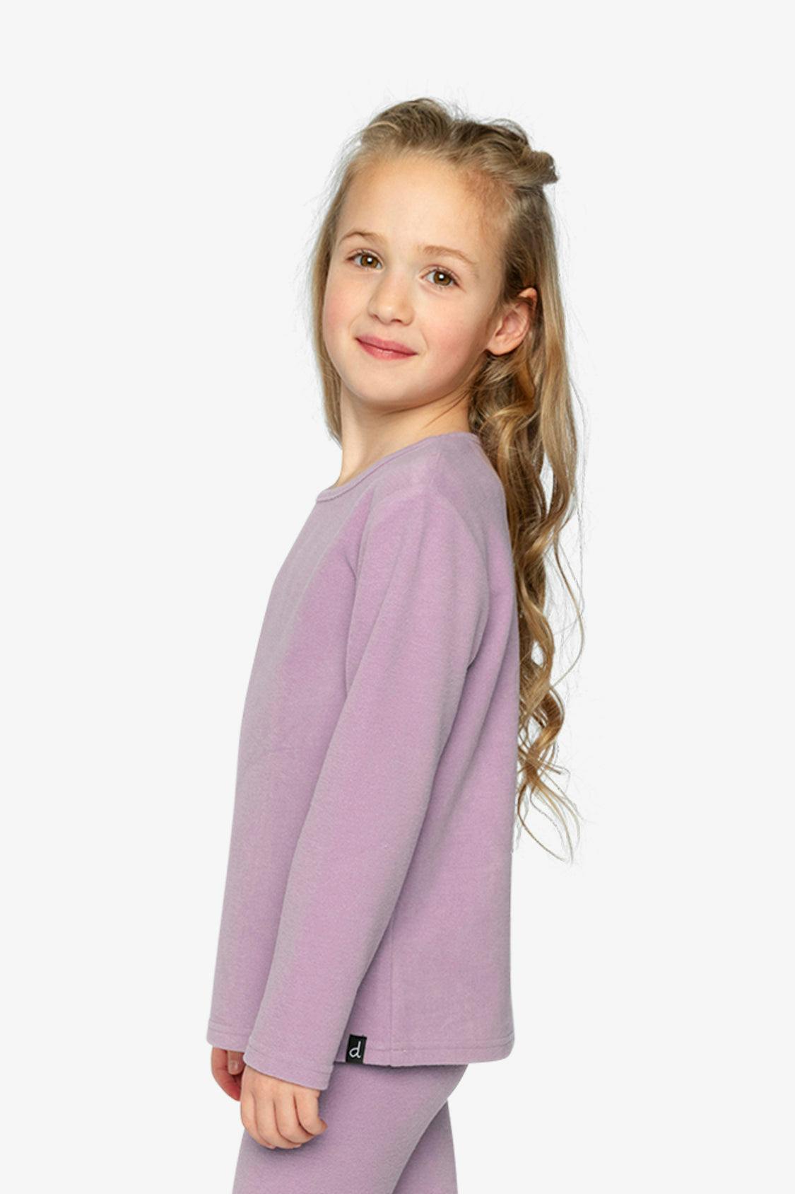 Brushed Rib Crew Neck Top Violet