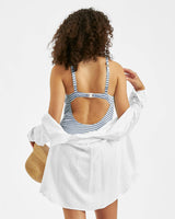 Dune Stripe One Piece Washed Indigo / White