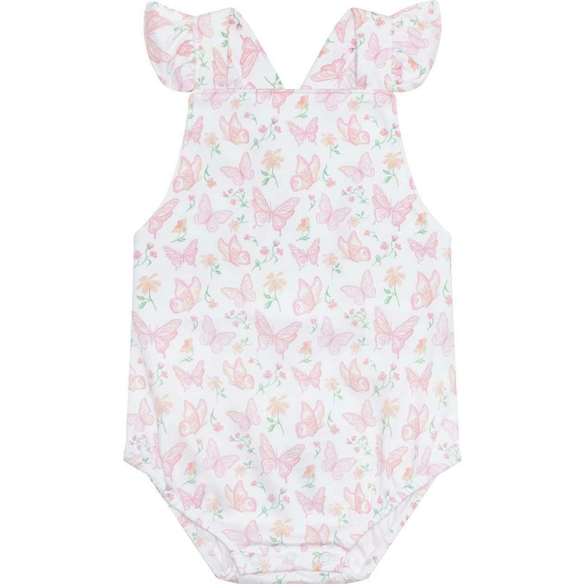 Butterflies Print Ruffle Bubble