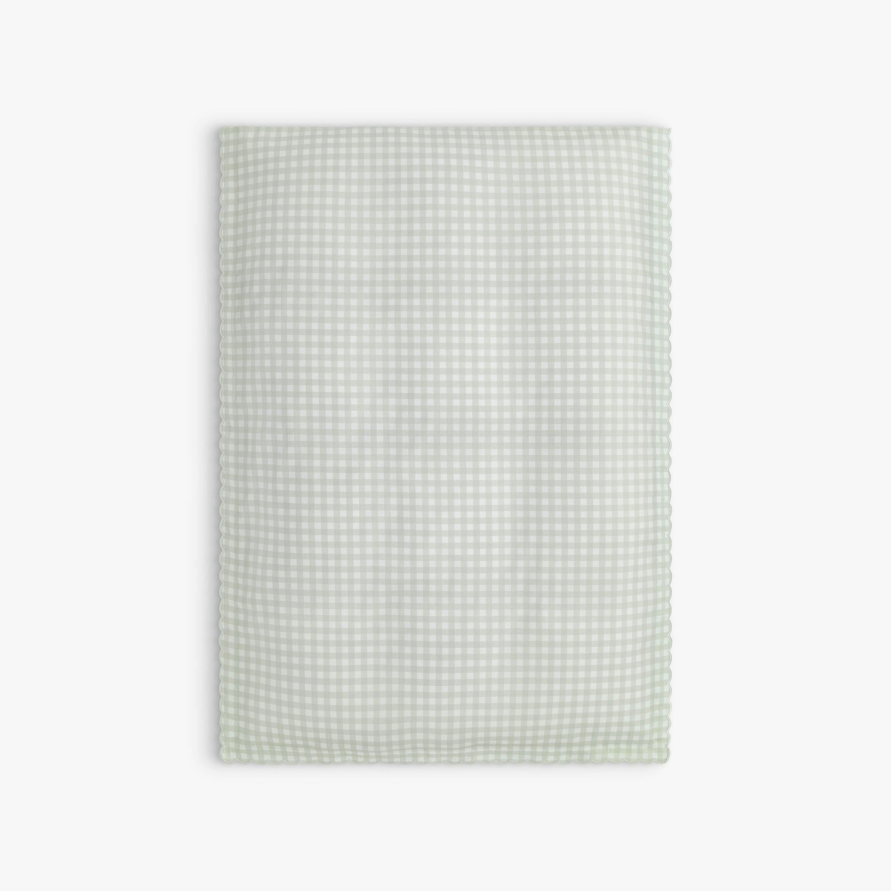 Picnic Gingham Baby Duvet Set - Green