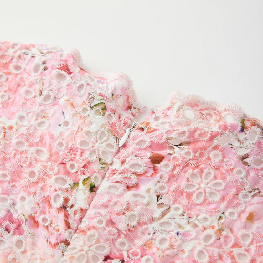 Julietta Cotton Embroidered Mini Dress